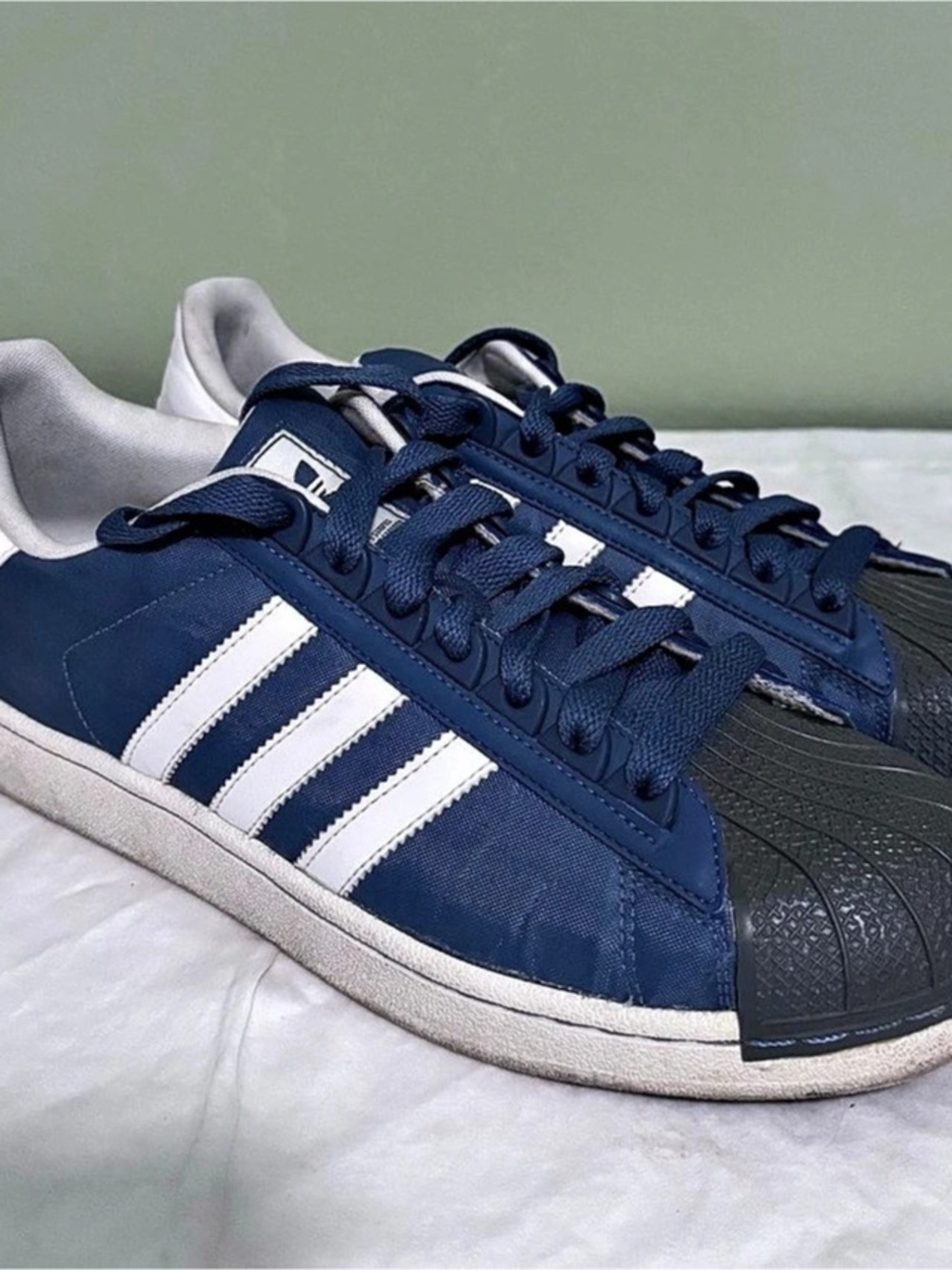 Adidas Superstar Shell Toe Sneakers Blue Gorpcore US 10